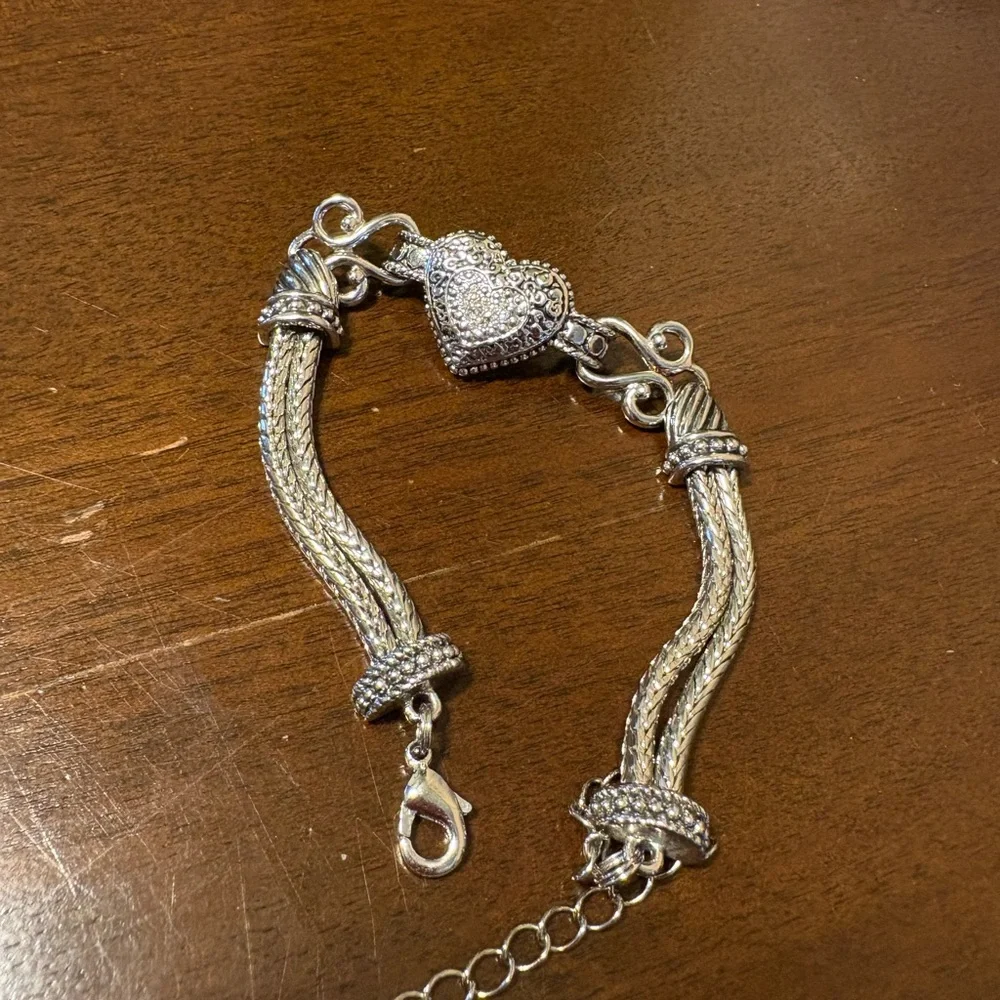 Ornate Lia Sophia “Love Dust” Silver Bracelet - Picture 5 of 5